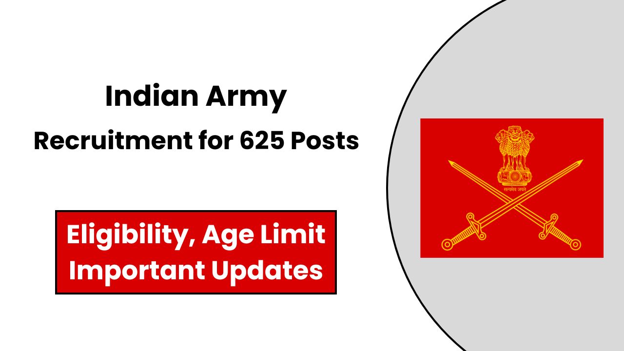 Indian Army Recruitment 2025 for 625 Posts- Eligibility & Selection Process